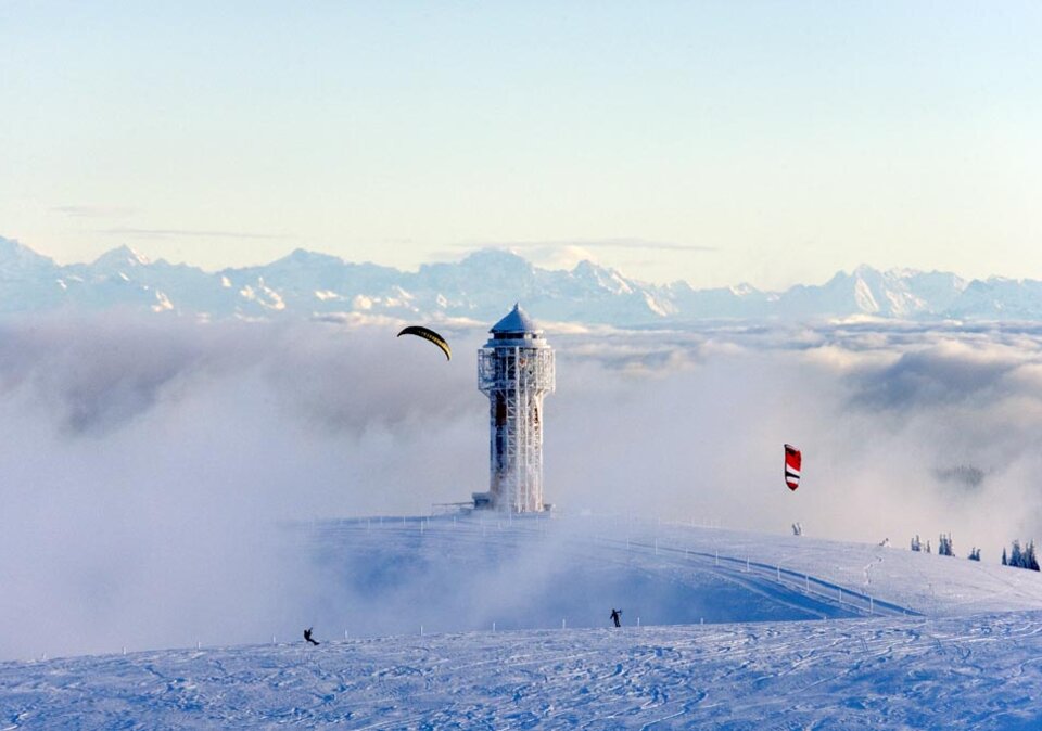 Verschneiter Feldberg im Winter